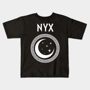 Nyx Greek Goddess of Night Symbol Kids T-Shirt